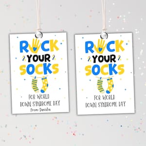 World Down Syndrome Day Gift Tags: Rock Your Socks Printable (Digital Download)