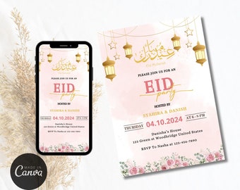 Editable Eid Mubarak Invitation,Iftar Invitation,Eid Dinner Party, Ramadan, Instant Downlod,Eid Party Invite, Ramadan, Eid Al Adha Fitr EID1