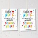 Take Note It's Going to Be A Great School Year Tag, Back to School Take ...