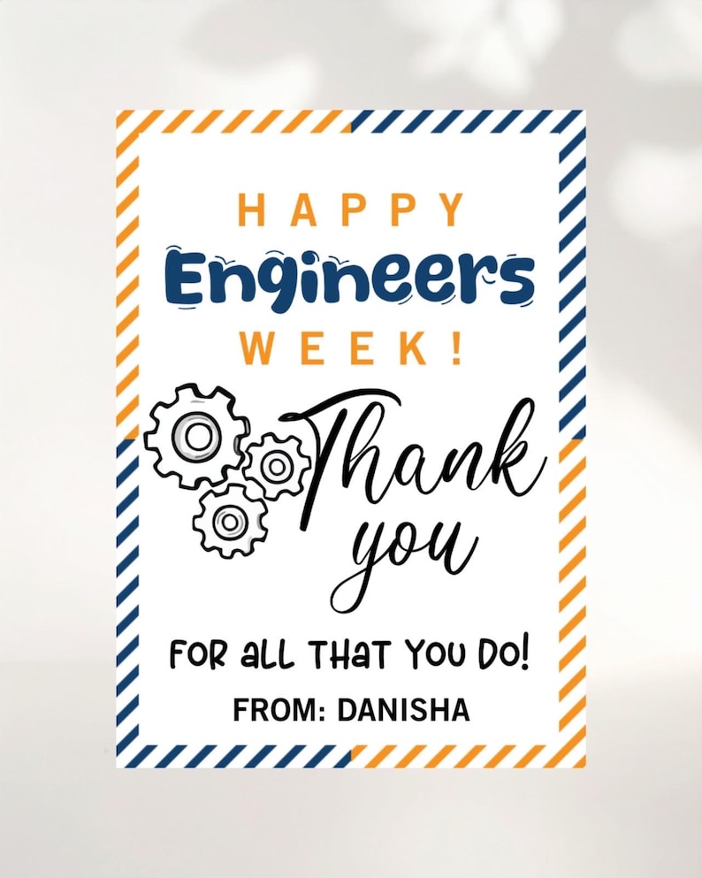 Printable Engineers Week Gift Tags Printable / Engineer Week Gifts ...