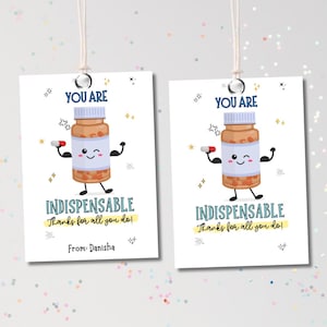 Pharmacy Week Appreciation Gift Tag INSTANT DOWNLOAD Printable RX Pharmacy Tech Thank You Gift Tag, Gift for Pharmacist appreciation