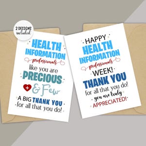 Health Information Professionals Week Card: Thank You Card (PDF)