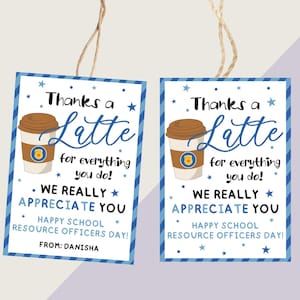 School Resource Officer Appreciation Gift Tags (PDF)