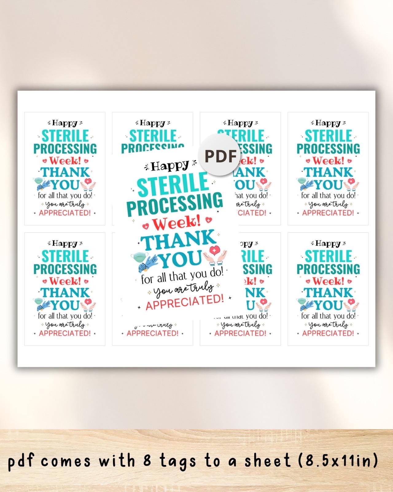 Instrument Processing Week Sterile Processing Week Printable Tags: SPD Tech Gift (digital Download ...