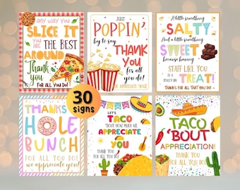 Printable Appreciation Signs Bundle: Staff, Nurse, PTA (PDF Download)
