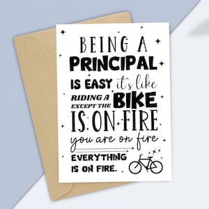 School Principal Gift, Printable Principal Appreciation Card, National Principal's Day Sign, Principal Thank You Card, Funny Principal Gift