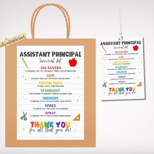 Tag del kit di sopravvivenza per vicepreside: Buono regalo di apprezzamento (download digitale)