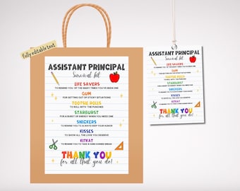 Kit de supervivencia para subdirectores: Tarjeta de regalo de agradecimiento (descarga digital)