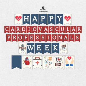 Bannière imprimable de la Semaine des professionnels de la santé cardiovasculaire (PDF)