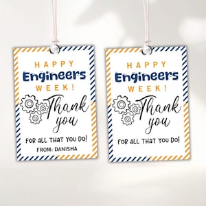 Engineers Week Geschenkanhänger zum ausdrucken / Engineer Week Geschenkanhänger / Engineer Dankeschön / Dankeschön Anhänger zum Ausdrucken
