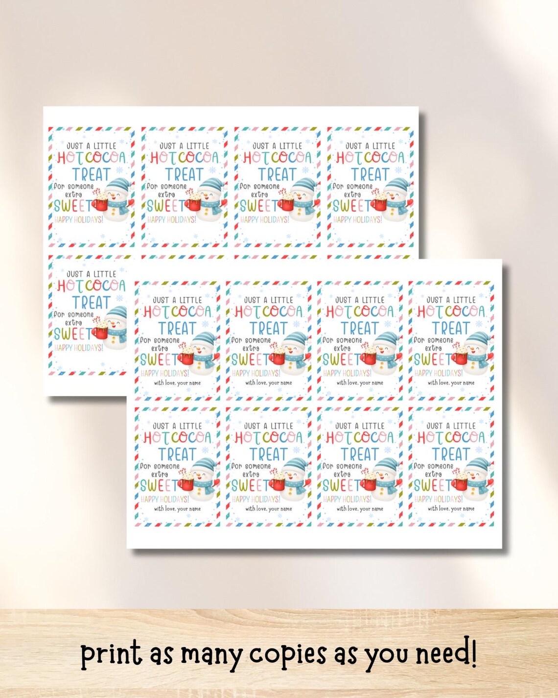 Hot Case Tags Hot Cocoa Gift Tags Printable, Holiday Favors (PDF) - Etsy