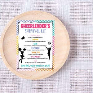 EDITABLE Cheer Survival Kit Printable, Gift Bag Idea, Printable Cheer ...