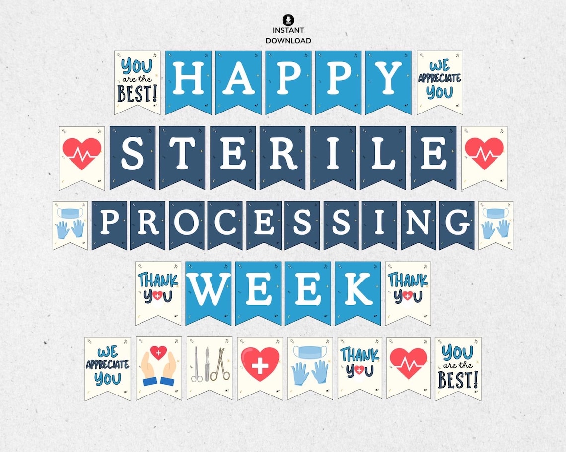 Instrument Processing Week Sterile Processing Week Printable Sign, SPD Week, Central Service Week ...