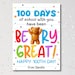 Printable 100 Days of School Tags 100th Day Printable Teddy Bear ...