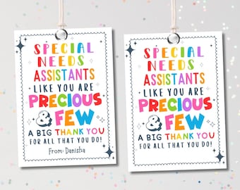 SNA Gift Tag, Special Needs Assistant Tag for SNA Appreciation, Printable SNA Day Gift Tag, Special Needs Assistant Day Tag, Thank you Sna