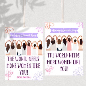 Etichetta regalo per la giornata internazionale della donna stampabile DOWNLOAD IMMEDIATO Biglietto di auguri stampabile per la giornata internazionale della donna Idee regalo Etichette per biscotti dell'8 marzo