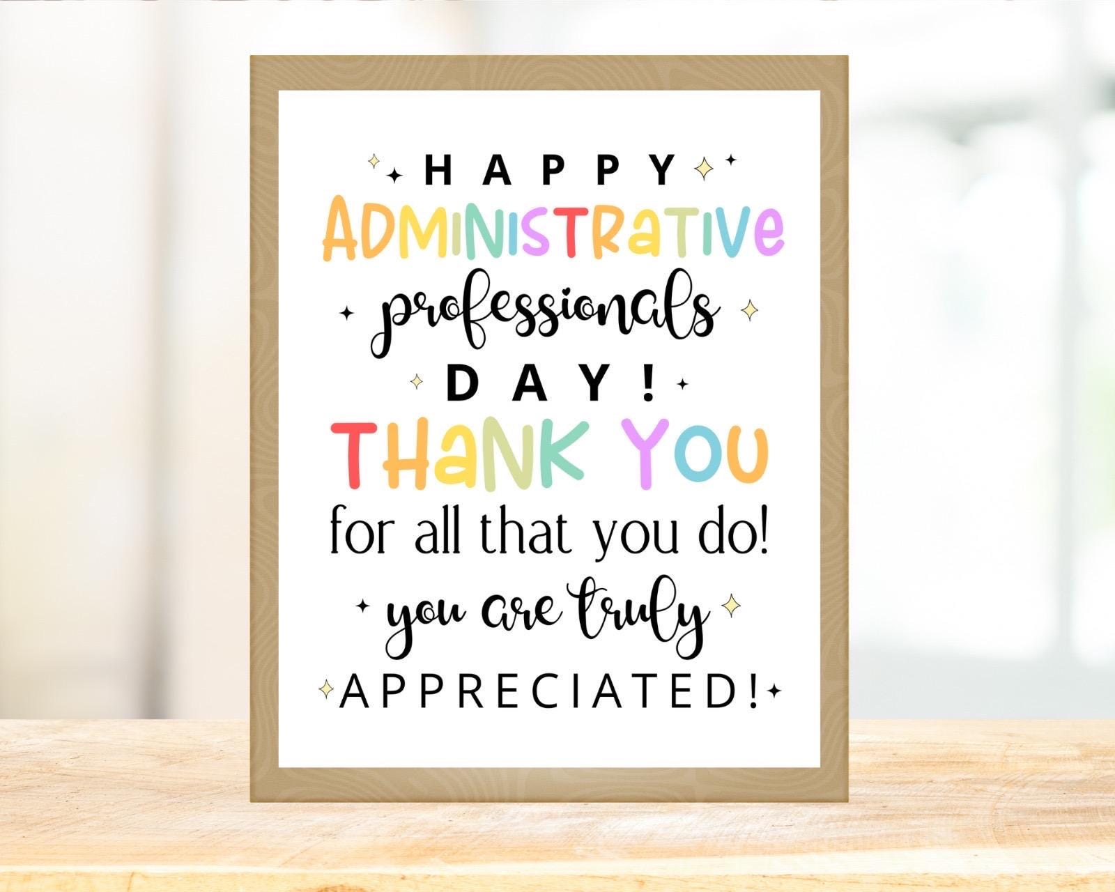 Admin Professionals Day Printable Poster (digital Download) - Etsy