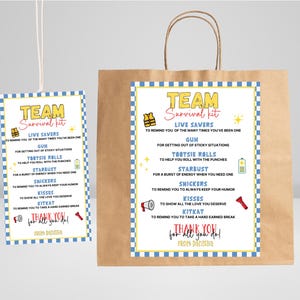 Team Survival Kit Tags: Employee Appreciation Gift (Digital Download)