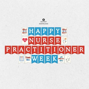 Nurse Week Printable Banner, Happy Nurse Week Sign, Nurse Appreciation Week, Thank You Nurse,NP Week decor ideas, Nurse Banner,Medical staff
