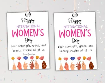 International Women's Day Gift Tag Printable (PDF)