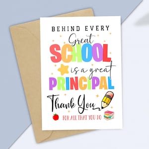 Cadeau schooldirecteur, cadeau schooldirecteur, nationaal schooldagcadeau, afdrukbaar bedankbordje, schoolhoofdkaart