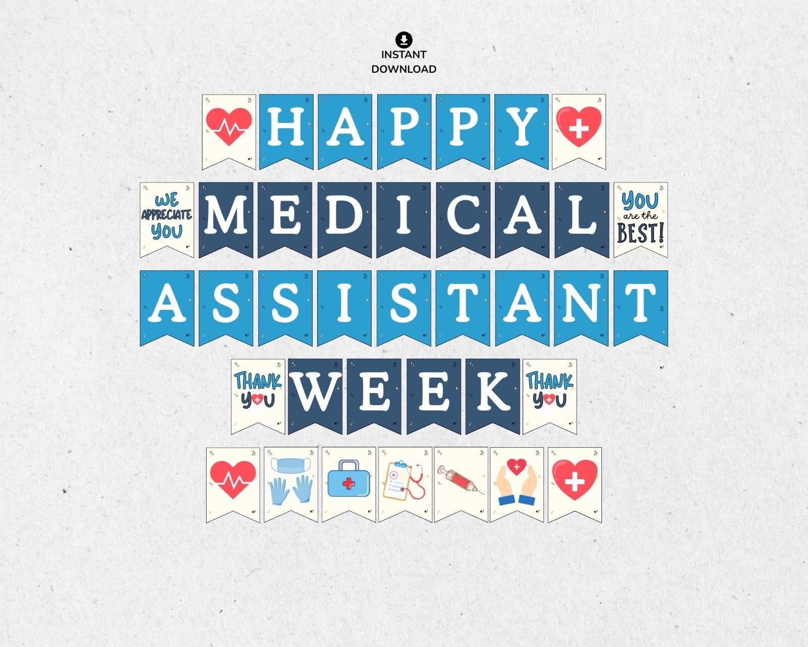 Medical Assistant Appreciation Decor Happy MA Week Banner - Medical ...