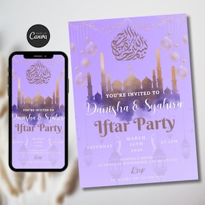 Editable Elegant Iftar Party Video e-Invite, Digital Ramadan Iftar Party Invite, Iftar Dinner, Iftar Invitation, Iftar Invite Card