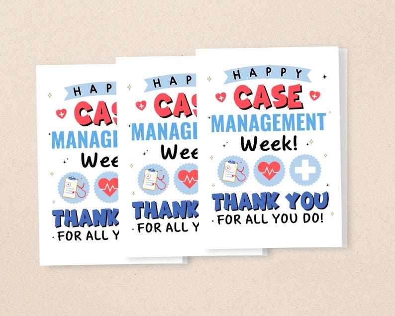 Case Manager Card Printable, Case Management Week Card, Case Manager ...