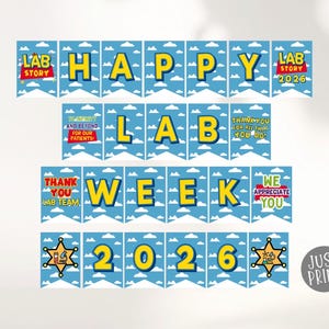 Banner de la Semana del Laboratorio 2026: Tema de la historia del laboratorio (Descarga digital)