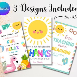 Sommer Lehrer Wertschätzung Geschenkanhänger Vorlage, bedruckbar Ihre Turn To Relax In The Sun Tag, bearbeitbarer Ende des Schuljahres Tag Instant Download