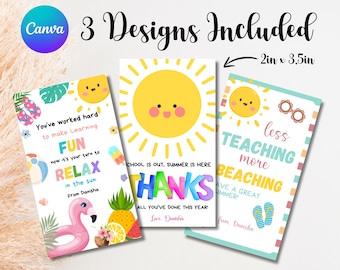 Summer Teacher Appreciation Gift Tag Template, Printable Your Turn To Relax In The Sun Tag, Editable End Of School Year Tag Instant Download