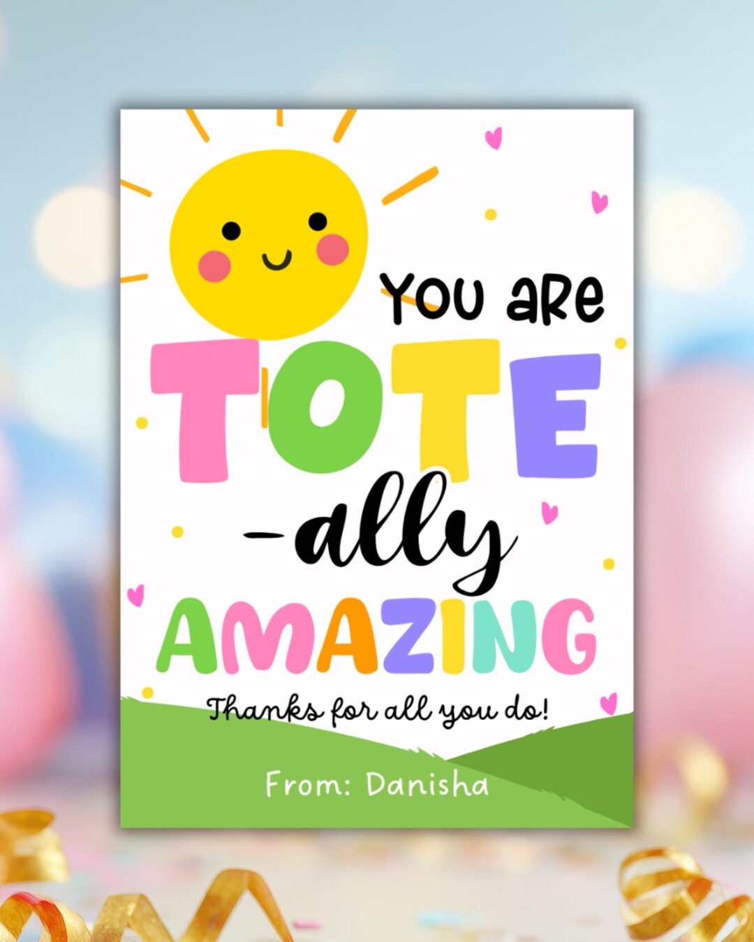 Tote-ally Amazing Gift Tags Employee Appreciation Summer Tote Bag Team ...