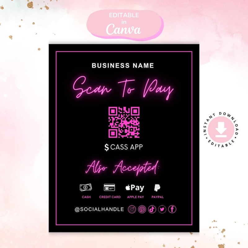 Qr Code Flyer Braids - Etsy