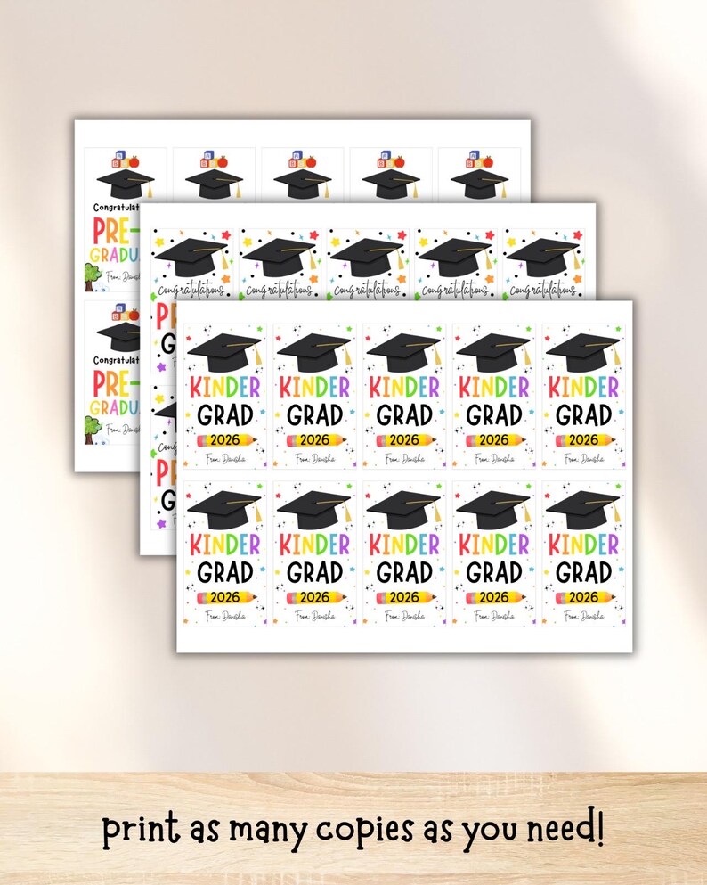 PRE-K Graduation Tags, Congratulations PRE-K Graduation Gift Tags, Pre ...