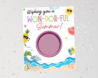 Play Dough Favor Tags: End of School Year Printable (Digital Download)