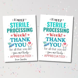 Sterile Processing Week Printable Tags: SPD Tech Gift (Digital Download)