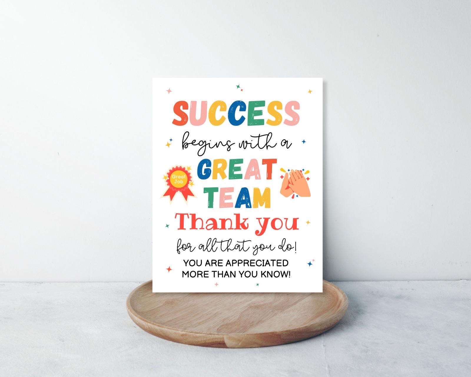 Employee Appreciation Sign: Thank You Poster (digital Download) - Etsy