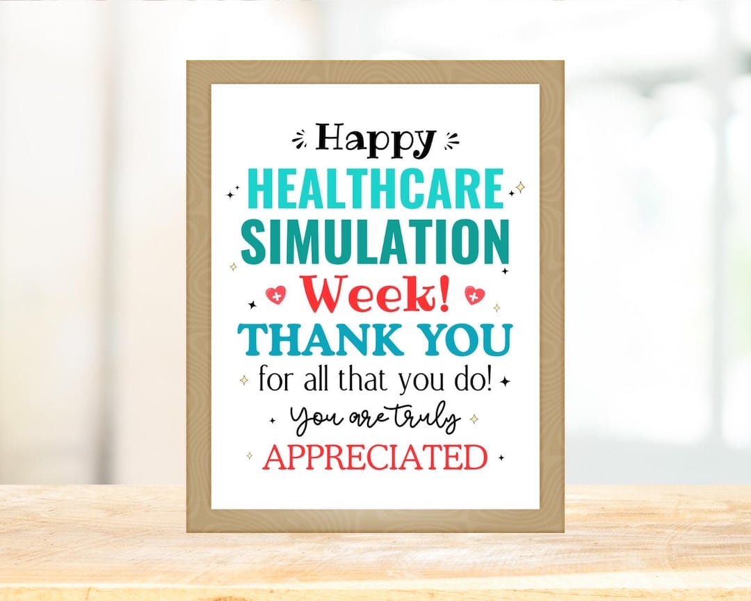 Simulation Week Activites Healthcare Simulation Week Sign: Printable Poster (PDF) - Etsy