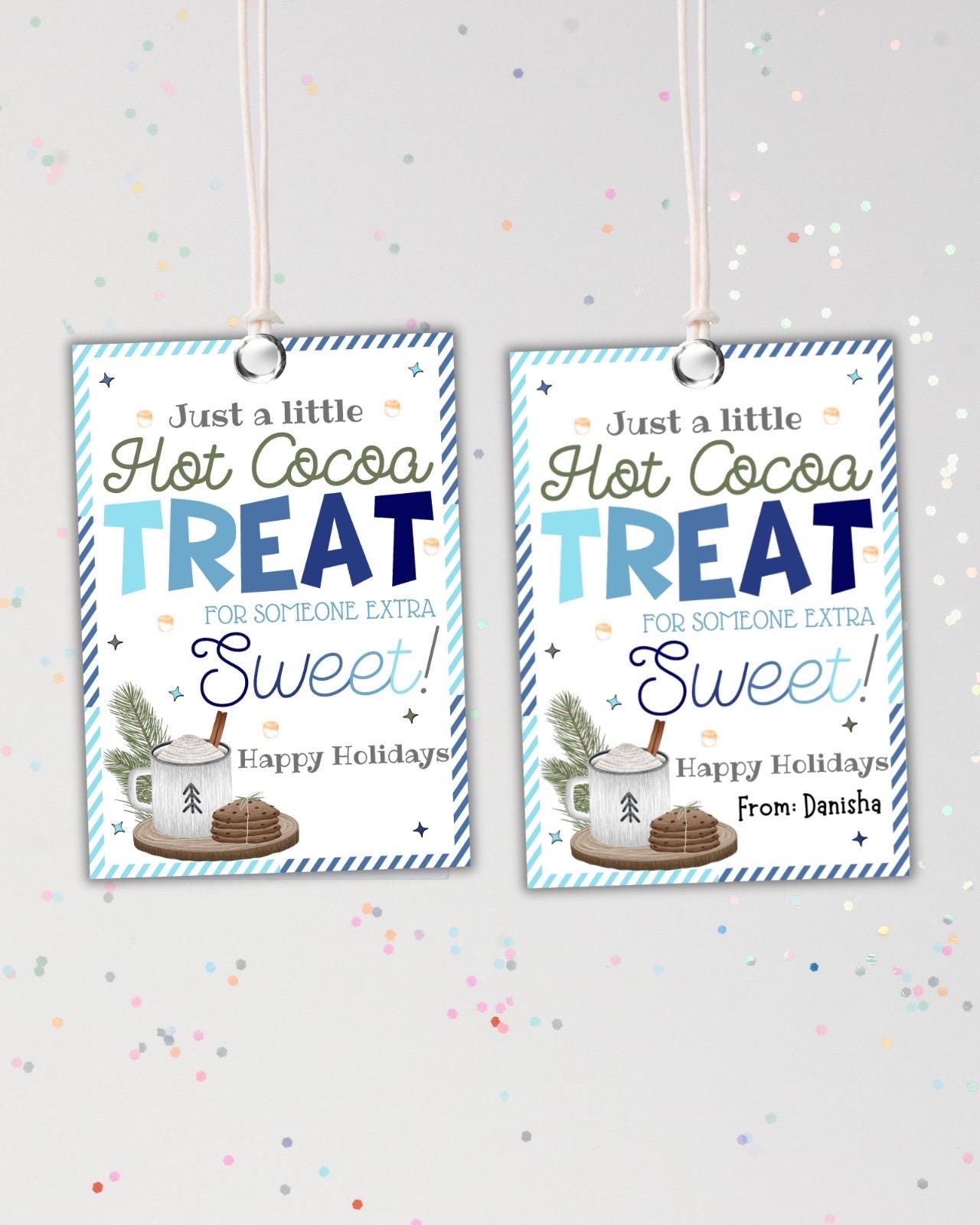 Hot Case Tags Hot Cocoa Holiday Gift Tags Printable, Hot Chocolate Mix Holiday Treat ...