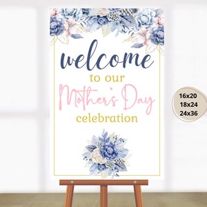 Floral Mother&#39;s Day Brunch Welcome Sign (Digital Download)