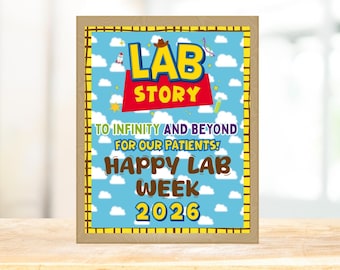 Afdrukbaar bord Lab Week 2026, pdf-labverhaal (digitale download)