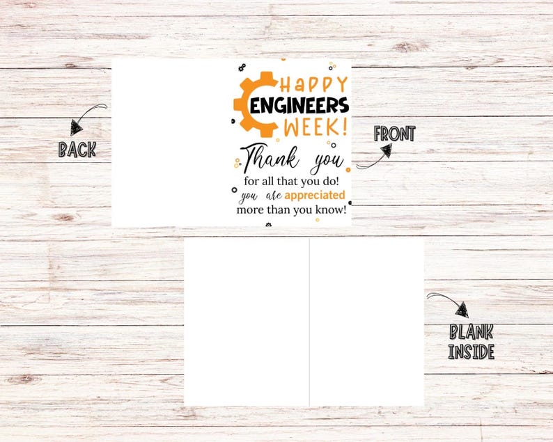 Engineers Week Card Printable, Engineers Week Card, Engineer Week Card ...