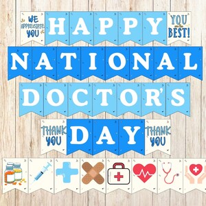 Happy Doctors Day Backdrop Banner - 70x45 Inch Appreciation Banner Decor, Medical Theme Party Background For National Doctors Day - View #5