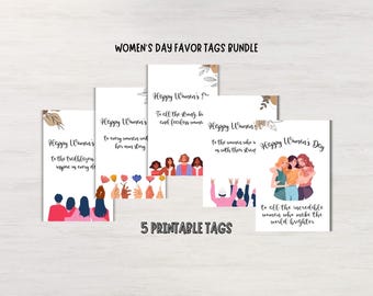 Printable Happy Women's Day Gift Tags (Digital Download)
