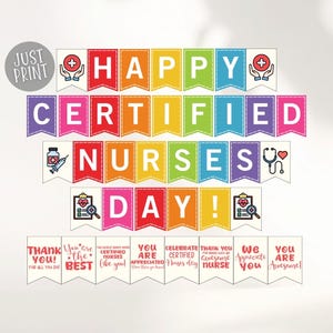 Certified Nurses Day Banner: Printable RN Decor (Digital Download)
