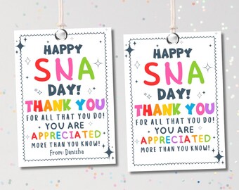 SNA Gift Tag, Special Needs Assistant Tag for SNA Appreciation, Printable SNA Day Gift Tag, Special Needs Assistant Day Tag, Thank you Sna