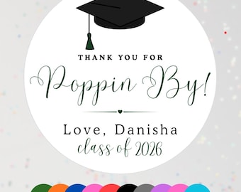 Etichette per popcorn da regalare alla laurea: ringraziamenti personalizzati (download digitale)