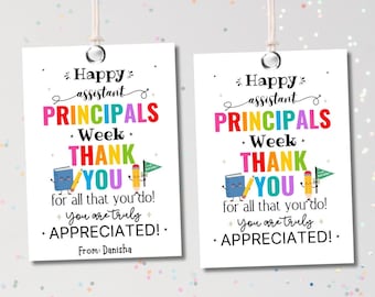 Assistant Principal Week Gift Tag: Printable Thank You (PDF)