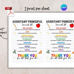 Assistent Schulleiterin Survival Kit Anhänger: Wertschätzung Geschenkkarte (digitaler Download) Bild 3