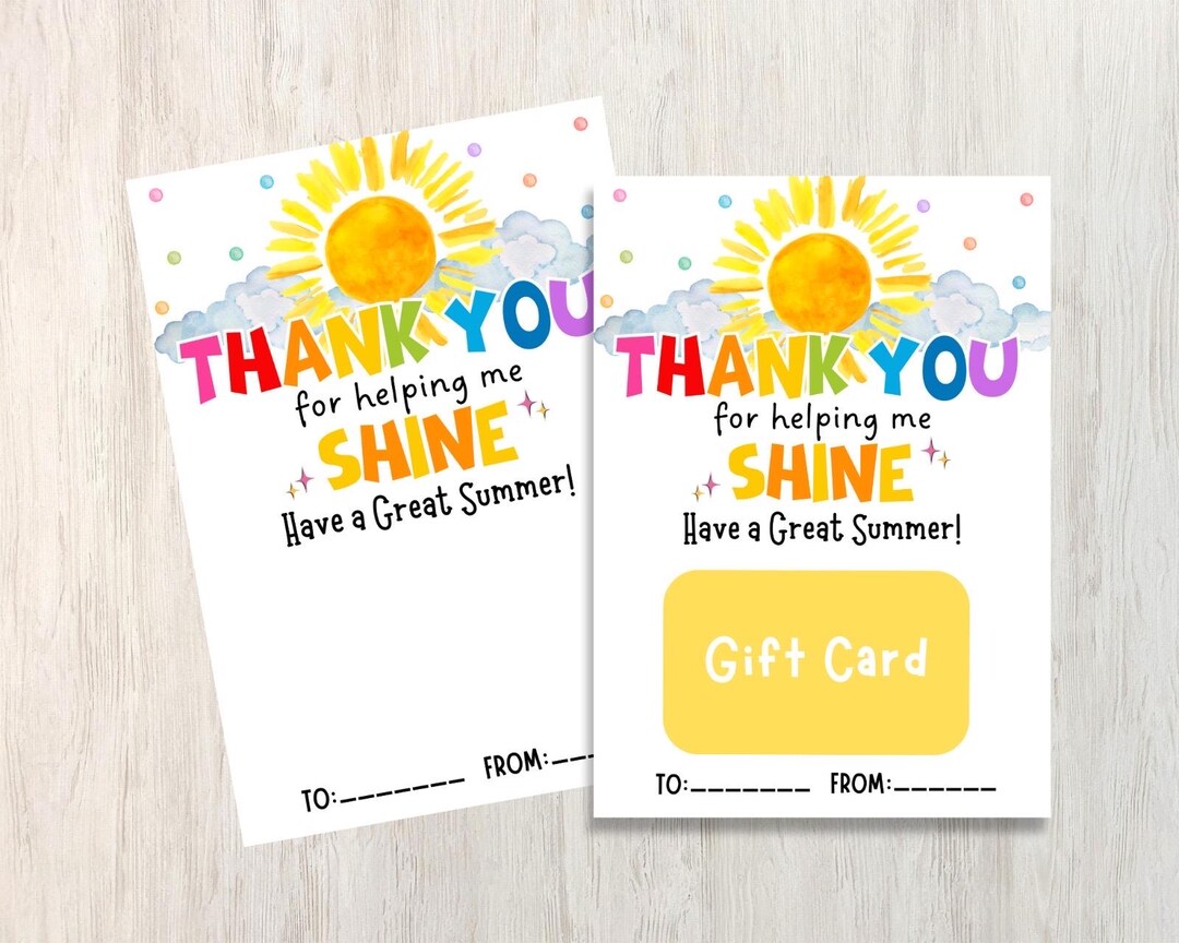 End of the Year Teacher Gift Card Holder, School Teacher Thank You Gift ...